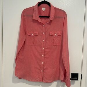 Beautiful salmon colored button down - long sleeve